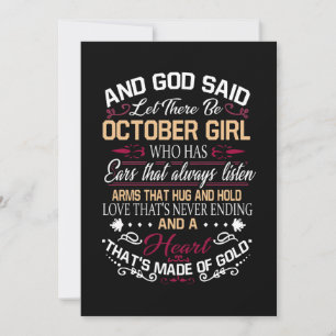 Birthday   And God Said Let There Be October Girl Save The Date