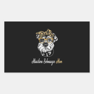 Birthday And Mors Day Gift Miniature Schnauzer Mum Rectangular Sticker