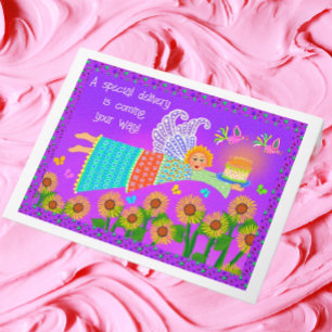 Birthday Angel Folded Greeting Card