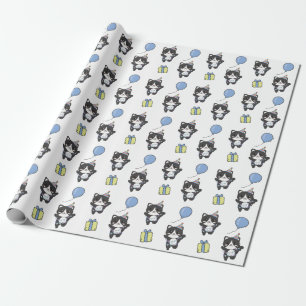 Birthday Animal Cute Cat for Kids Birthday Party Wrapping Paper
