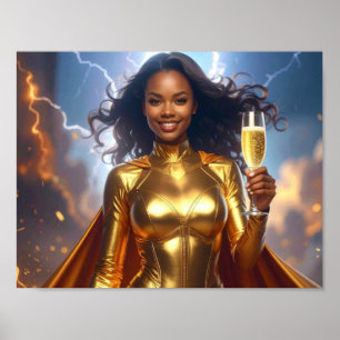 Birthday & Anniversary Superhero Congratulations Poster