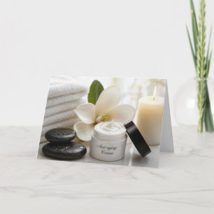 Birthday Anti-aging Cream with Spa Towels Card