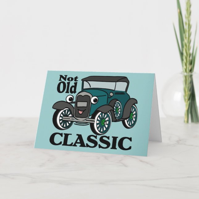 Birthday Antique Car Card (Front)