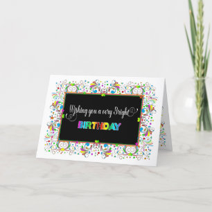 Birthday, Anyone, Vivid Colours in Designs Card