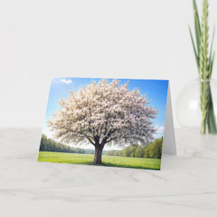 Birthday Apple Tree in Springtime Card