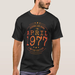 Birthday April 1977 Year Limited Edition Used Lege T-Shirt