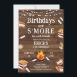 Birthday are S'More Fun with Friend Bonfire  Invitation<br><div class="desc">Birthdays are more fun with friends marshmallow invitation
S'mores Birthday Camping Campfire Bonfire Rustic Invitation
S'mores Camping Campfire Bonfire Birthday Invitation</div>