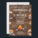 Birthday are S'More Fun with Friend Bonfire  Invitation<br><div class="desc">Birthdays are more fun with friends marshmallow invitation
S'mores Birthday Camping Campfire Bonfire Rustic Invitation
S'mores Camping Campfire Bonfire Birthday Invitation</div>