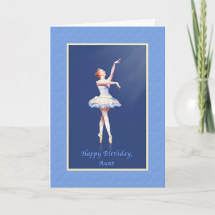 Birthday, Aunt, Ballerina On Pointe Card
