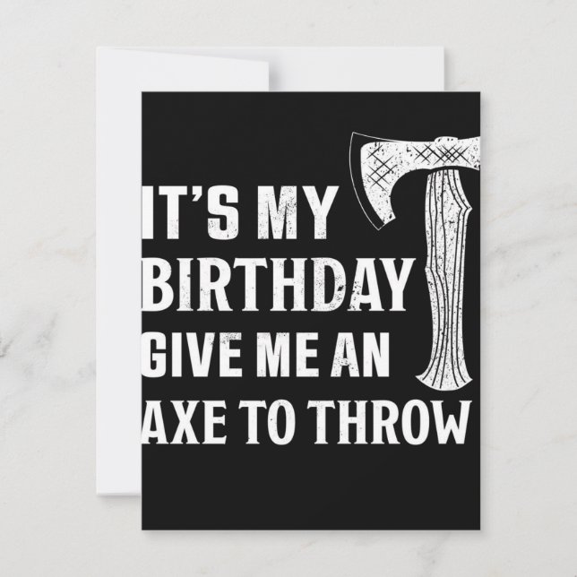 Birthday Axe Throwing Gift Invitation (Front)