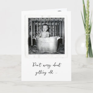 Birthday Baby Snapshot In a Retro Tub Card
