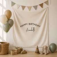 Birthday Backdrop Banner | Tapestry Party Decor