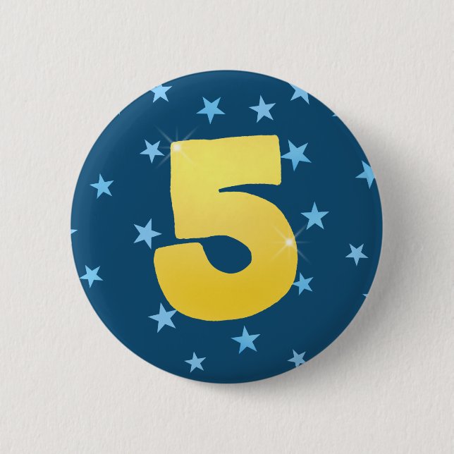 Birthday badge - customisable number pin (Front)