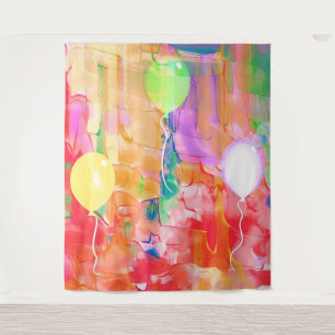 Birthday Balloon Abstract Photo BackgroundTapestry Tapestry