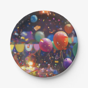 Birthday Balloon Paper Bowl Plate