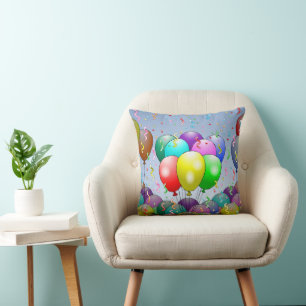 Birthday Balloon Party Cushion