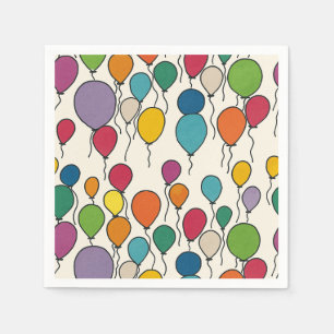 Birthday Balloon Watercolor   Napkin