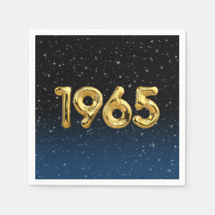 Birthday Balloons 1965 In Stars Napkins