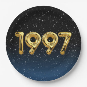 Birthday Balloons 1997 In Stars Paper Plate
