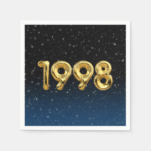 Birthday Balloons 1998 In Stars Napkin