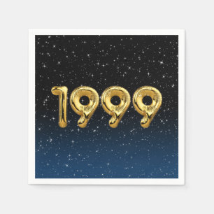 Birthday Balloons 1999 In Stars Napkin