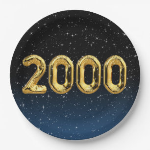 Birthday Balloons 2000 In Stars Paper Plate