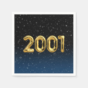 Birthday Balloons 2001 In Stars Napkin