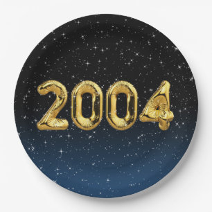 Birthday Balloons 2004 In Stars Paper Plate