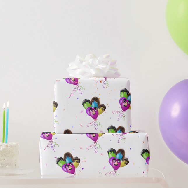Birthday Balloons and Confetti Wrapping Paper (Party Gifts)