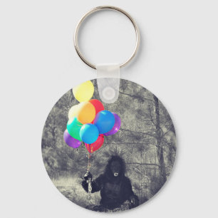 birthday balloons ape key ring