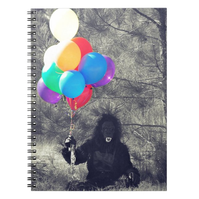 birthday balloons ape notebook (Front)