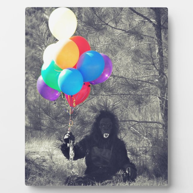 birthday balloons ape plaque (Front)