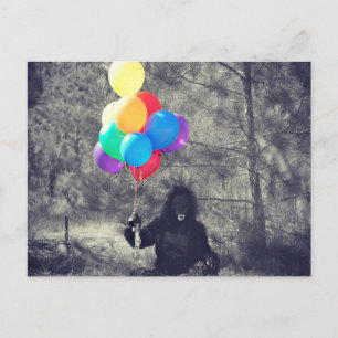birthday balloons ape postcard