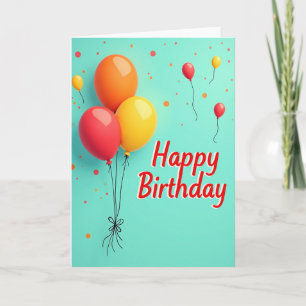 Birthday Balloons Art Card