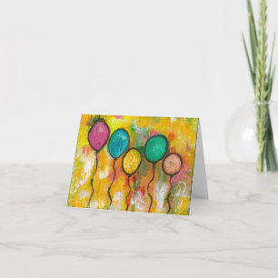 Birthday Balloons - Blank Greeting Card