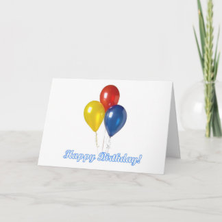 birthday balloons card