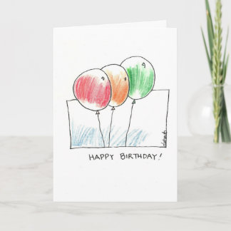 birthday balloons card