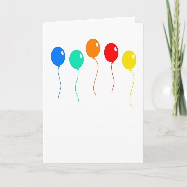 Birthday Balloons Card (Front)