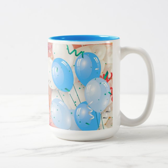 Birthday Balloons Celebration Mug (Right)