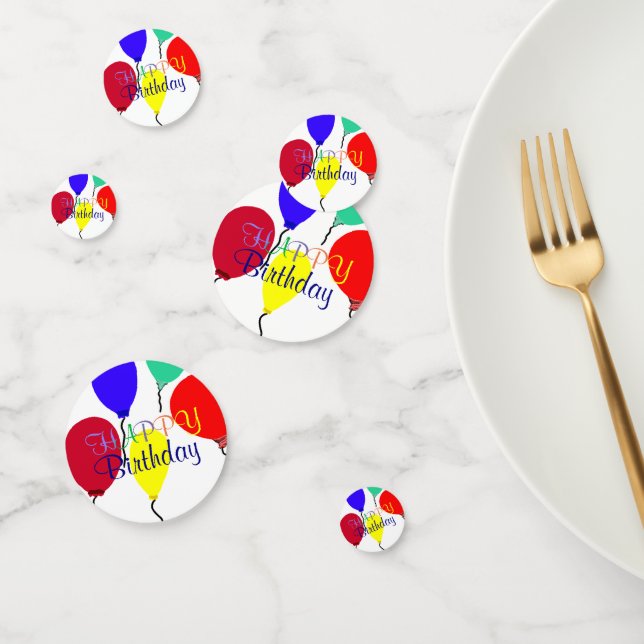 Birthday Balloons Confetti (Group)
