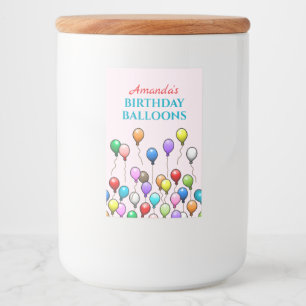 Birthday Balloons Food Label