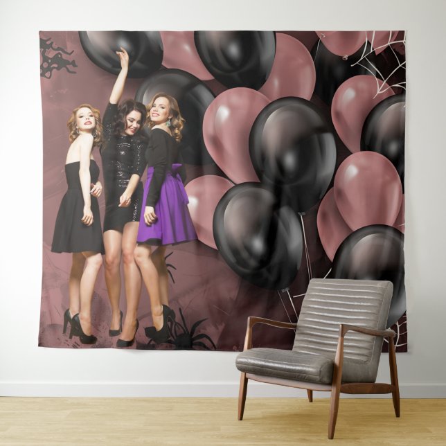 Birthday Balloons Gothic Party Backdrop Tapestry (In Situ (Horizontal))