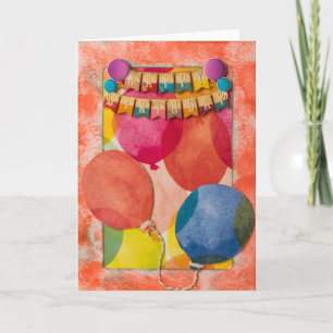 Birthday Balloons Greeting Card