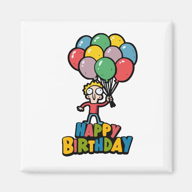 Birthday Balloons Magnet (Front)