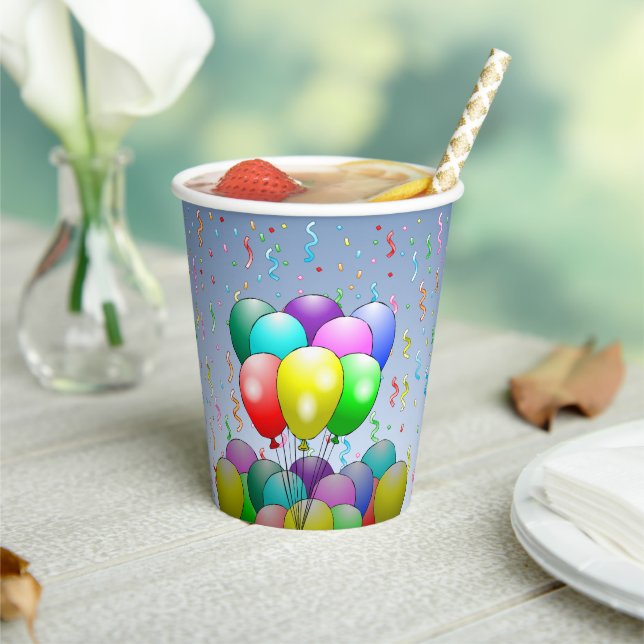 Birthday Balloons Paper cup (Insitu)