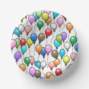 Birthday Balloons Paper Plate