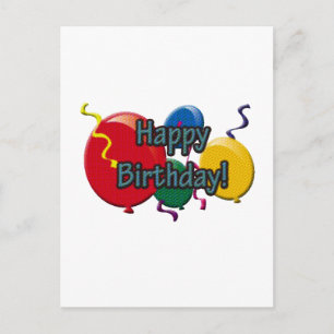 Birthday Balloons Postcard