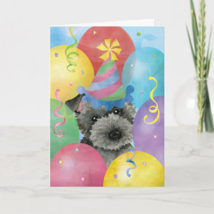 Birthday Balloons Scottish Terrier Card