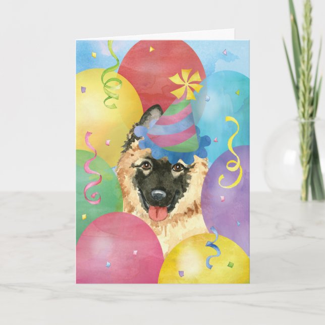 Birthday Balloons Tervuren Card (Front)