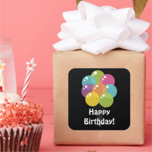 Birthday Balloons unisex party sticker